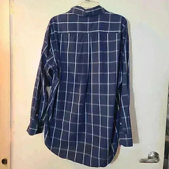 Tommy Hilfiger Mens Long Sleeve Plaid Button Down Shirt Blue Sz L - Picture 3 of 5